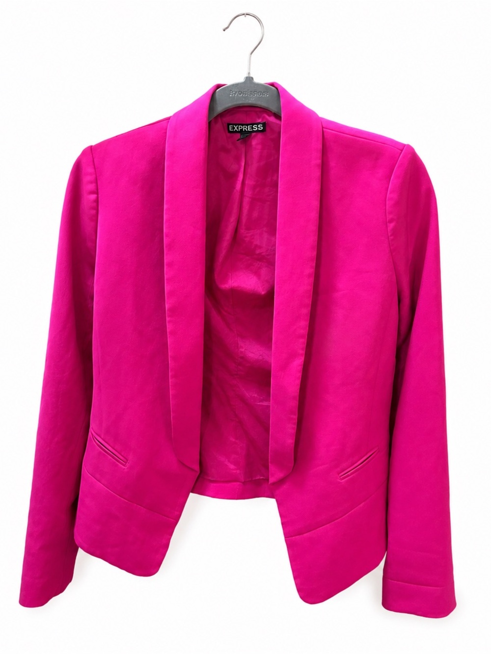 Express Women's Hot Pink Open-Front Blazer
